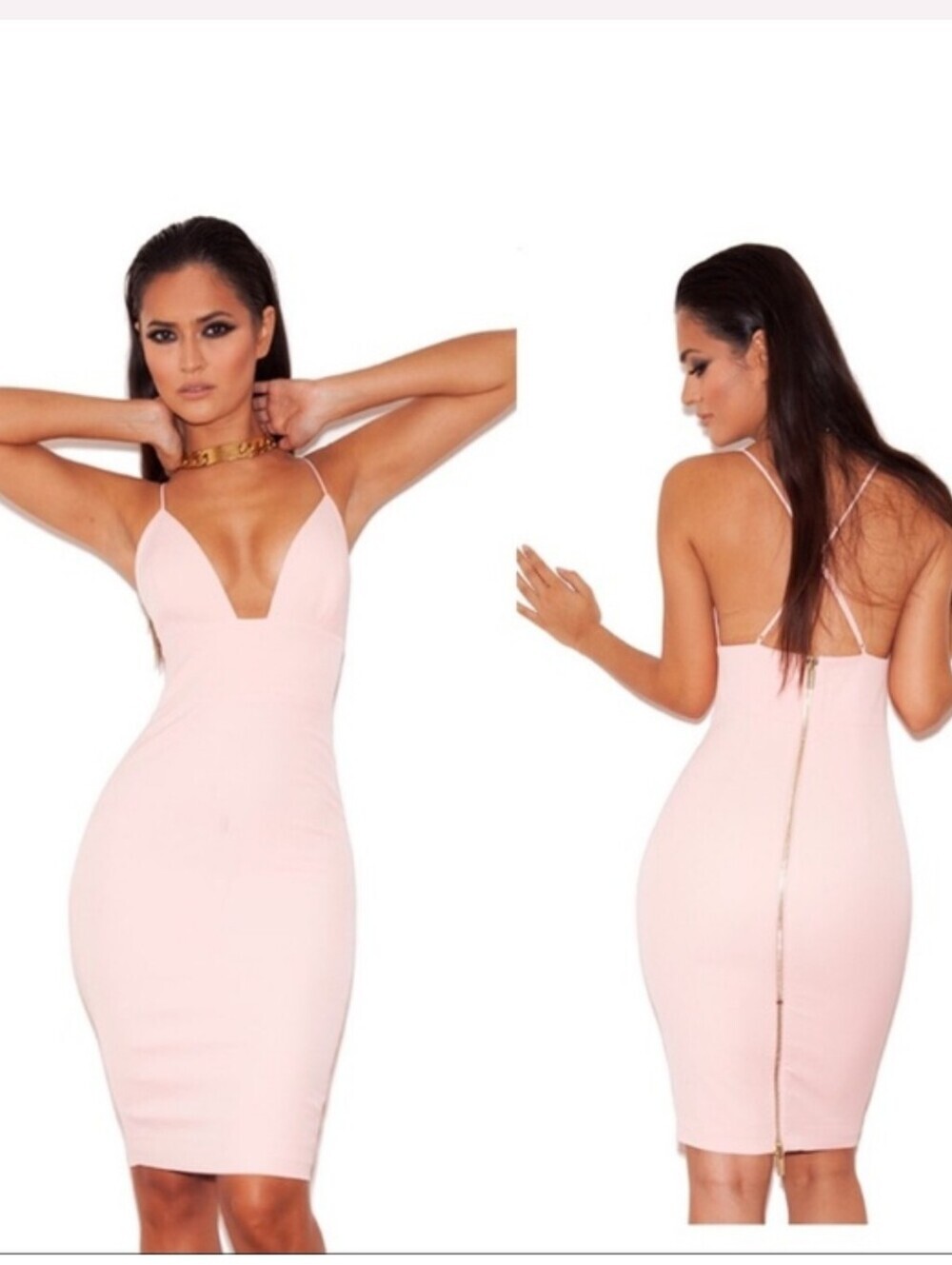 HOUSE OF CB LONDON LORE BLUSH BRALET SHAPE BODYCON DRESS NWT SIZE SMALL GLAM